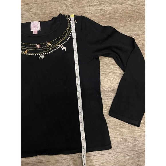 Pink Poodle Vintage Dog Medium Top Black Fancy - Picture 4 of 5